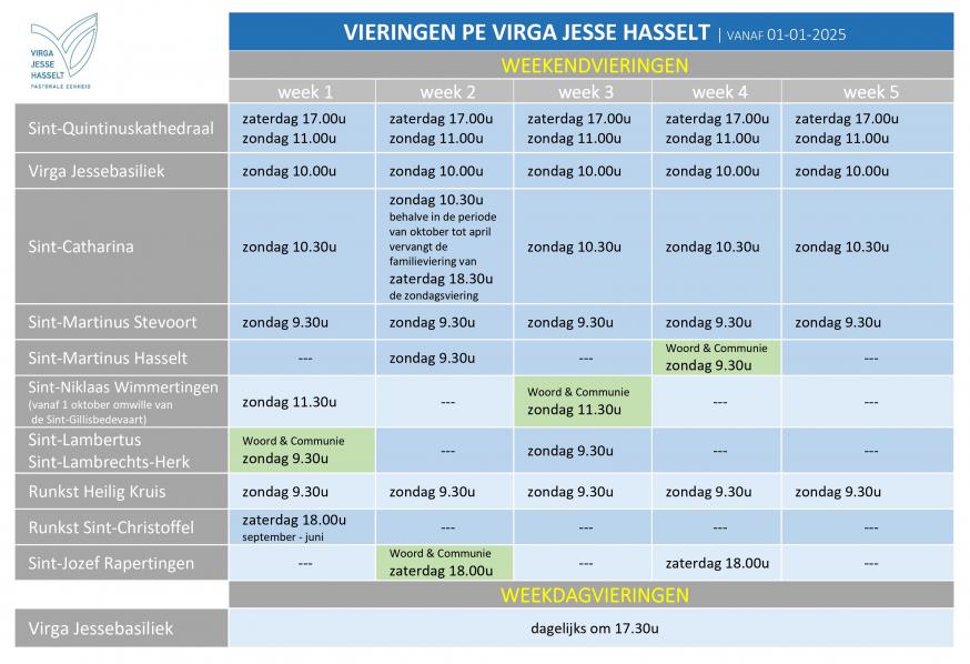 Eucharistievieringen in de PE © @PE Virga Jesse Hasselt