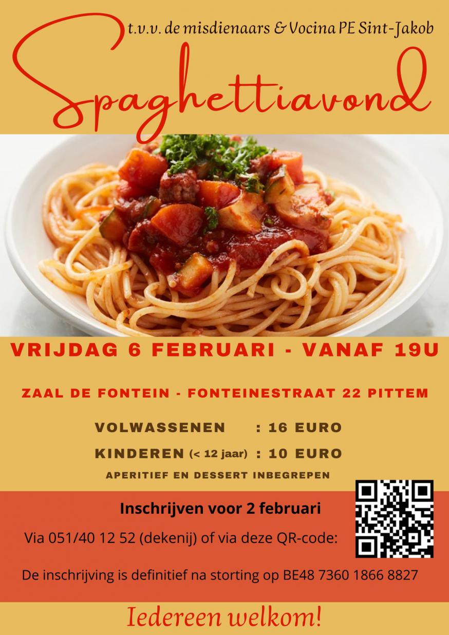 Spaghettiavond 6 februari 2026 