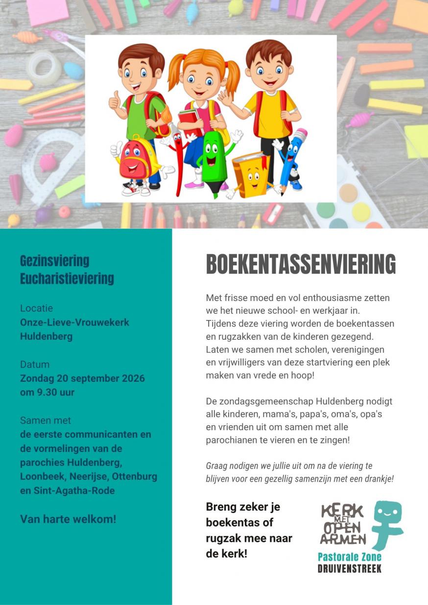 Boekentassenviering zondagsgemeenschap Huldenberg 