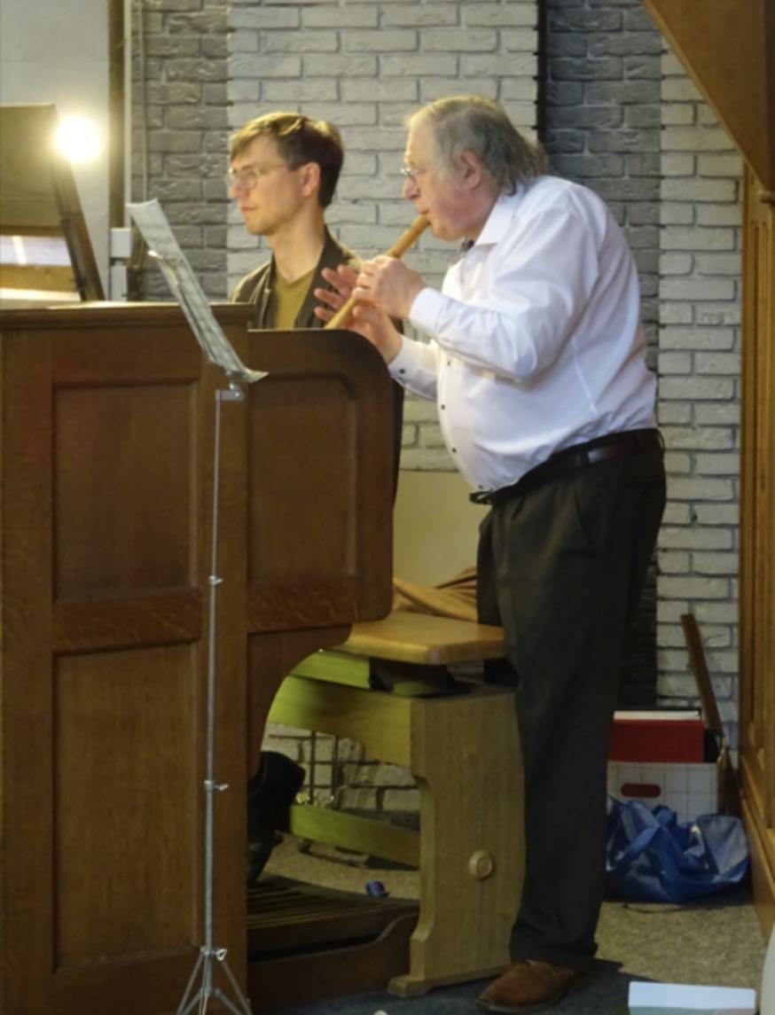Gilbert Schyvens en Tom Van Der Plas spelen een sonate van Händel, 3 mei 2026 © Marjo Perry
