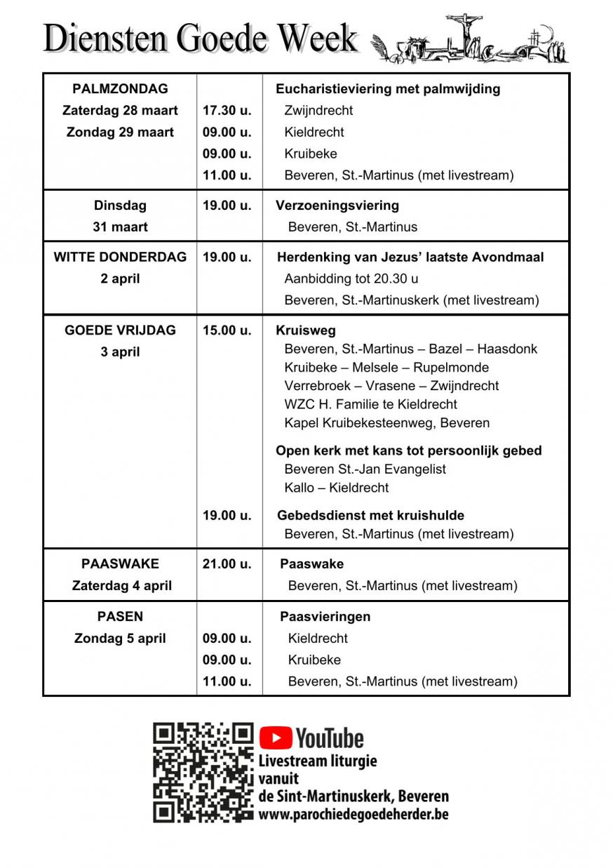 Goede Week 2026 © Parochie De Goede Herder in BKZ