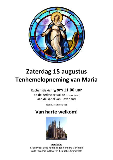 Tenhemelopneming van Maria © Parochie De Goede Herder in BKZ