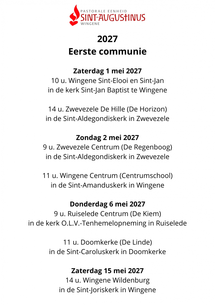 2027 Communie en Vormsel 
