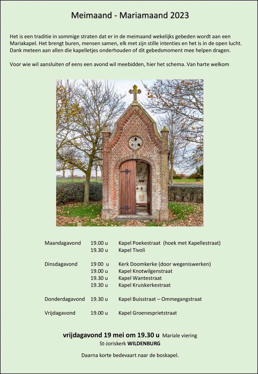 meimaand bidden aan de kapelletjes 