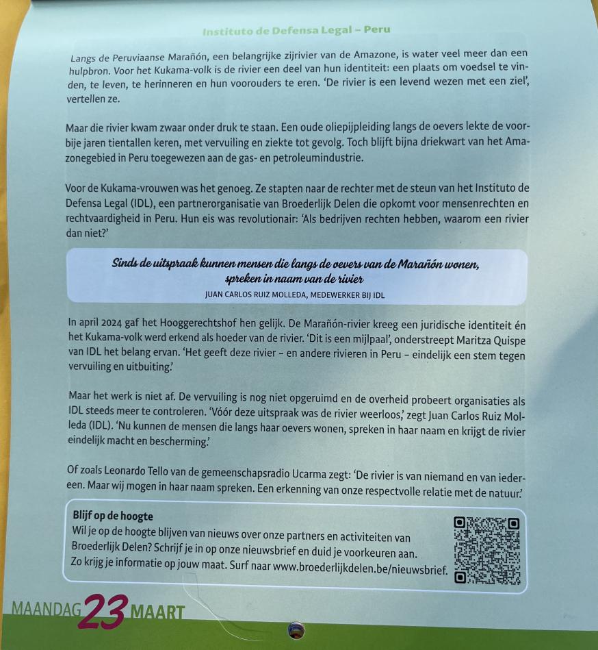 23 maart maandag 2026 © Broederlijk Delen