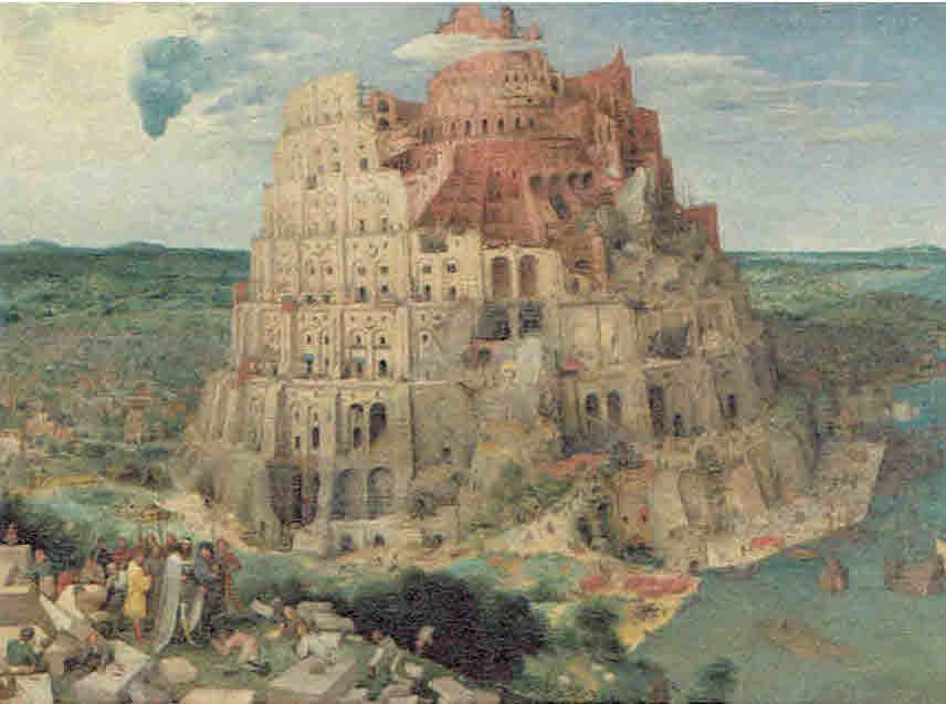 De toren van Babel uit 1563 van Pieter Bruegel © Kunsthistorisches Museum