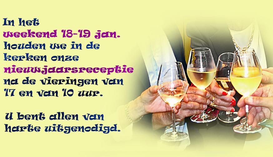 Nieuwjaarsreceptie op 18 en 19 januari 