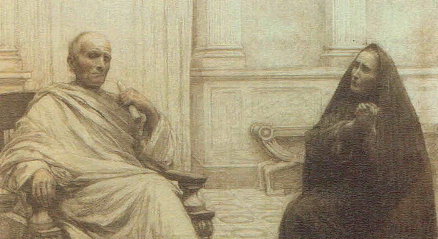 De macht van de rechter en de kracht van de weduwe © Eugène Burnand (1850-1921) - Zwitserland