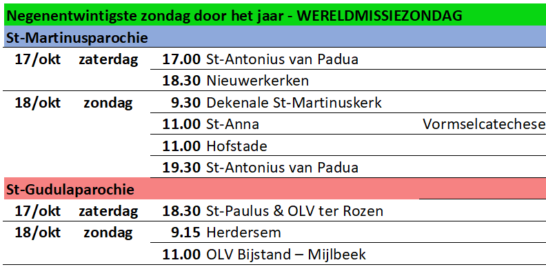 29ste zondag dhj 