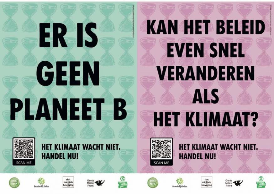 Raamaffiche voor het klimaat  