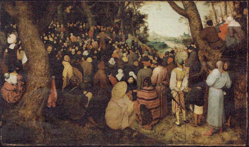 De prediking van Johannes de Doper (1566) van Pieter Bruegel de Oudere © Szépmüvészeti Boedapest