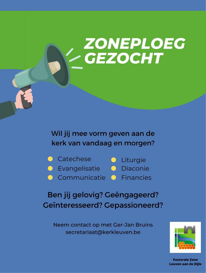 Op zoek naar nieuwe zoneploeg © Pastorale zone Leuven aan de Dijle