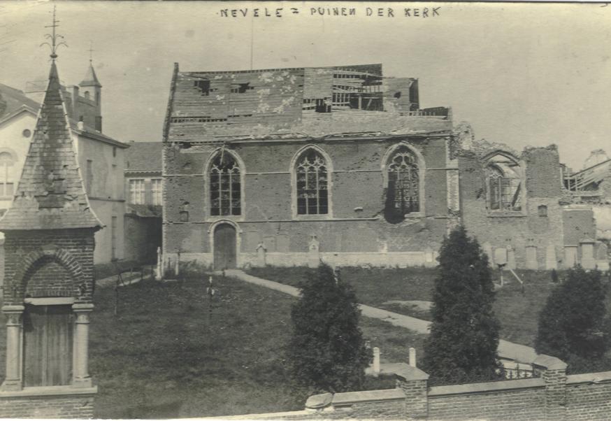 Vernielde kerk 1918 © wvp
