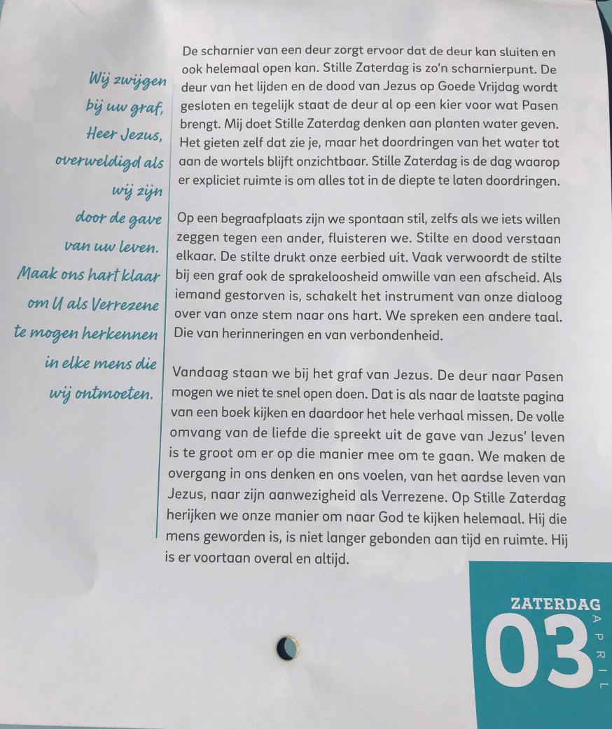 Vastenkalender 3 april 2021 © Broederlijk Delen