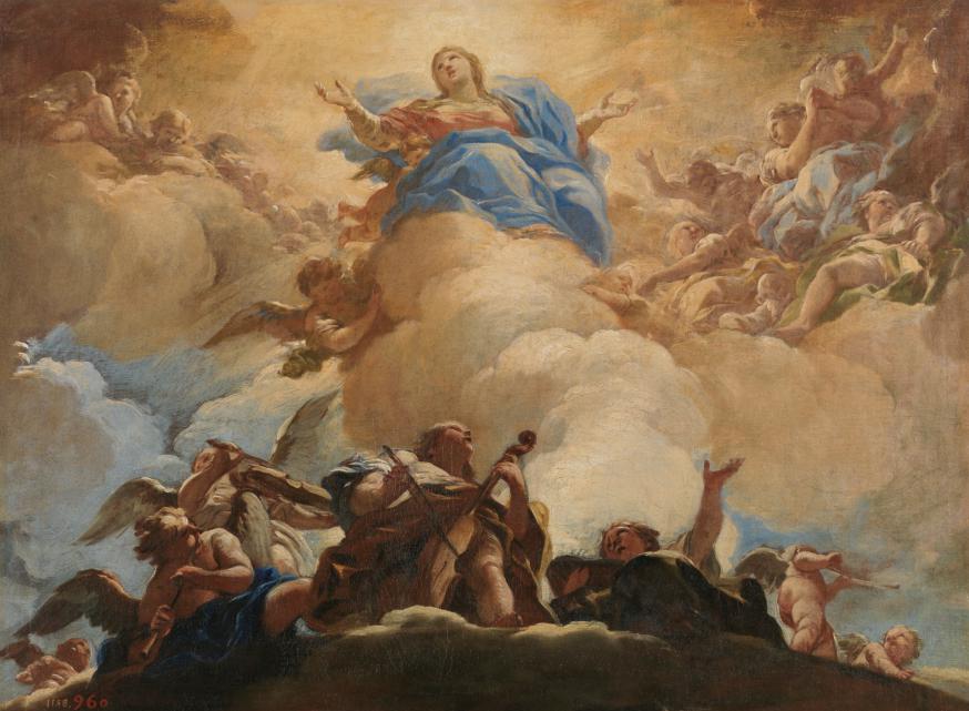 Maria Tenhemelopneming © door Luca Giordano, ca. 1968 -c- wikimedia commons