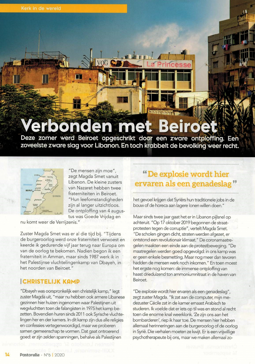 Libanon Pastoralia © Pastoralia- Aartsbisdom Mechelen -Brussel -november-december 2020- nr.6
