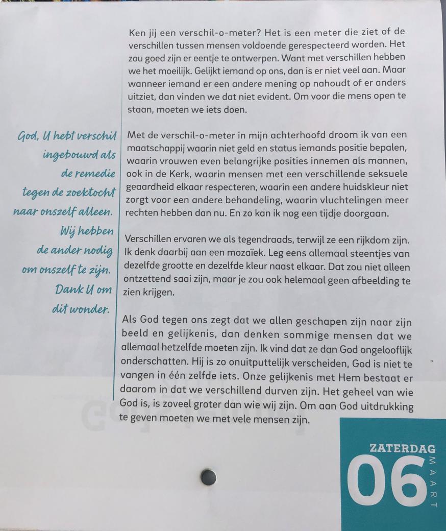 Vastenkalender 6 maart 2021 © Broederlijk Delen