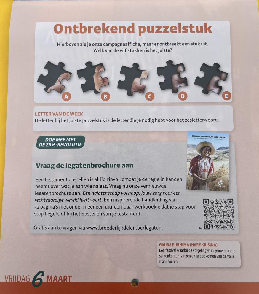 6 maart vrijdag 2026 © Broederlijk Delen