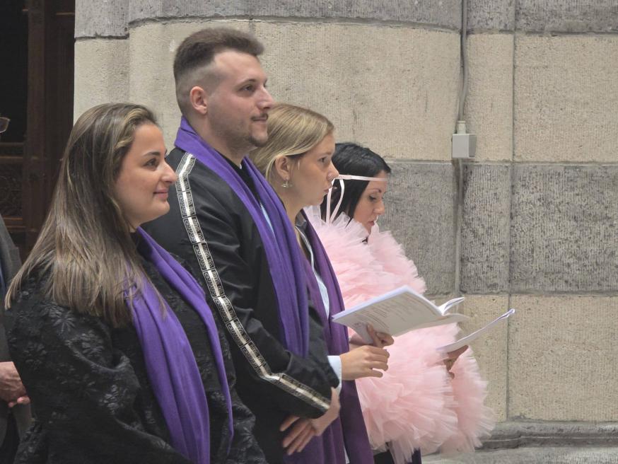 catechumenen Paarse sjaal 