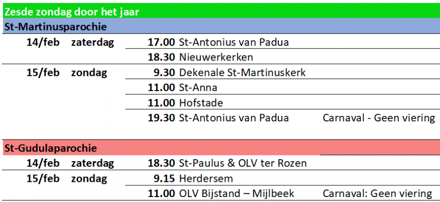 6de zondag door het jaar 