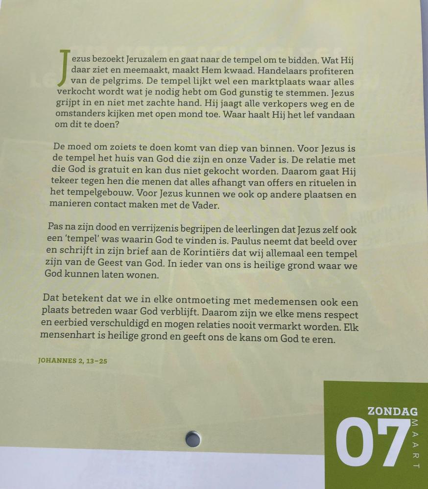 Vastenkalender 7 maart 2021 