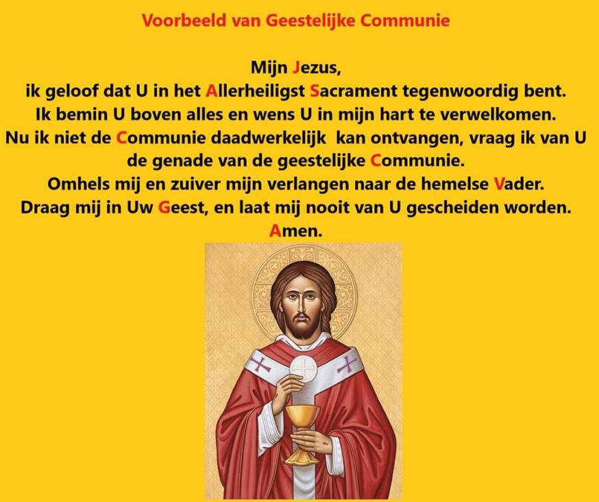 Voor wie niet ter communie kan gaan (Begijnhof O.L.Vrouw ter Engelen, Halle) Voor wie niet ter communie kan gaan (Begijnhof O.L.Vrouw ter Engelen, Halle)
