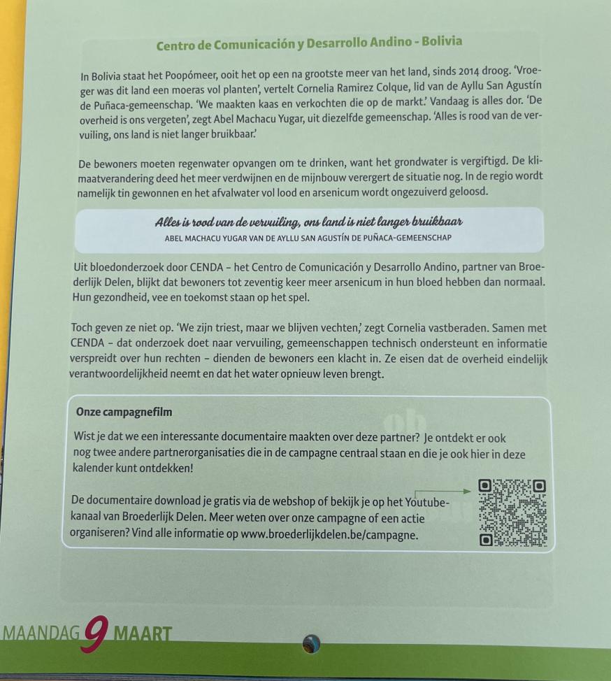 9 maart maandag 2026 © Broederlijk Delen