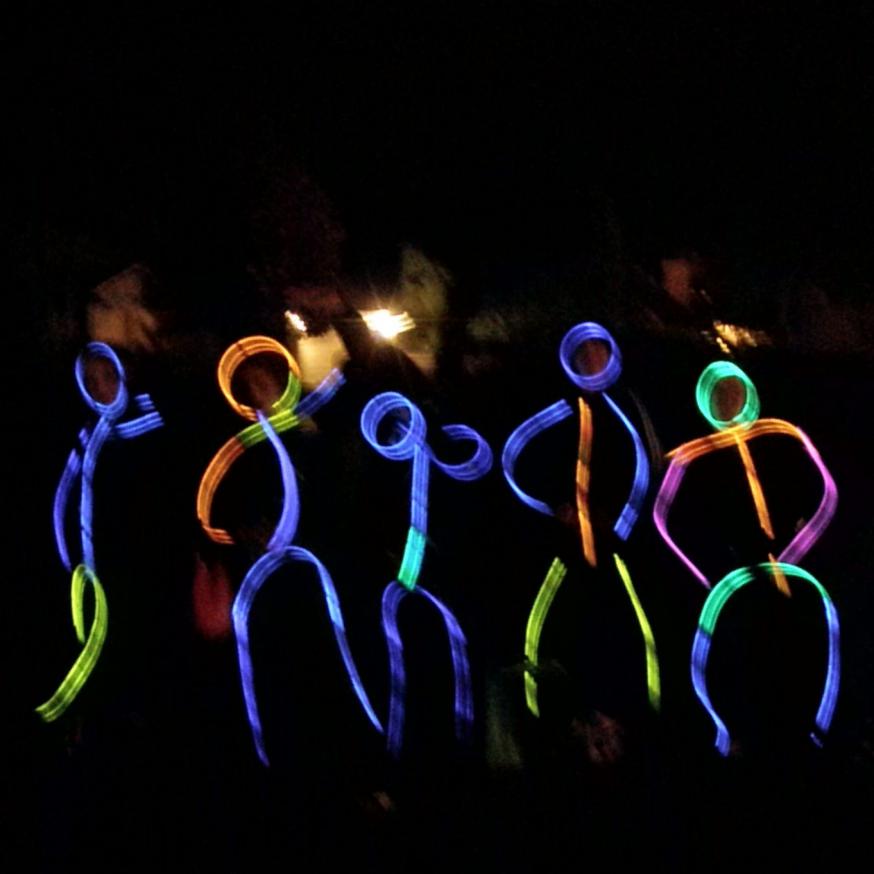 Studentenactiviteit IJD Gent neon wandeling 