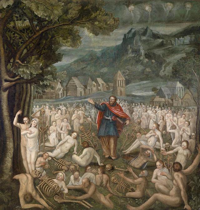 Vision des Ezechiel von der Auferstehung der Gebeine - onbekend, 17de eeuw © Pixabay