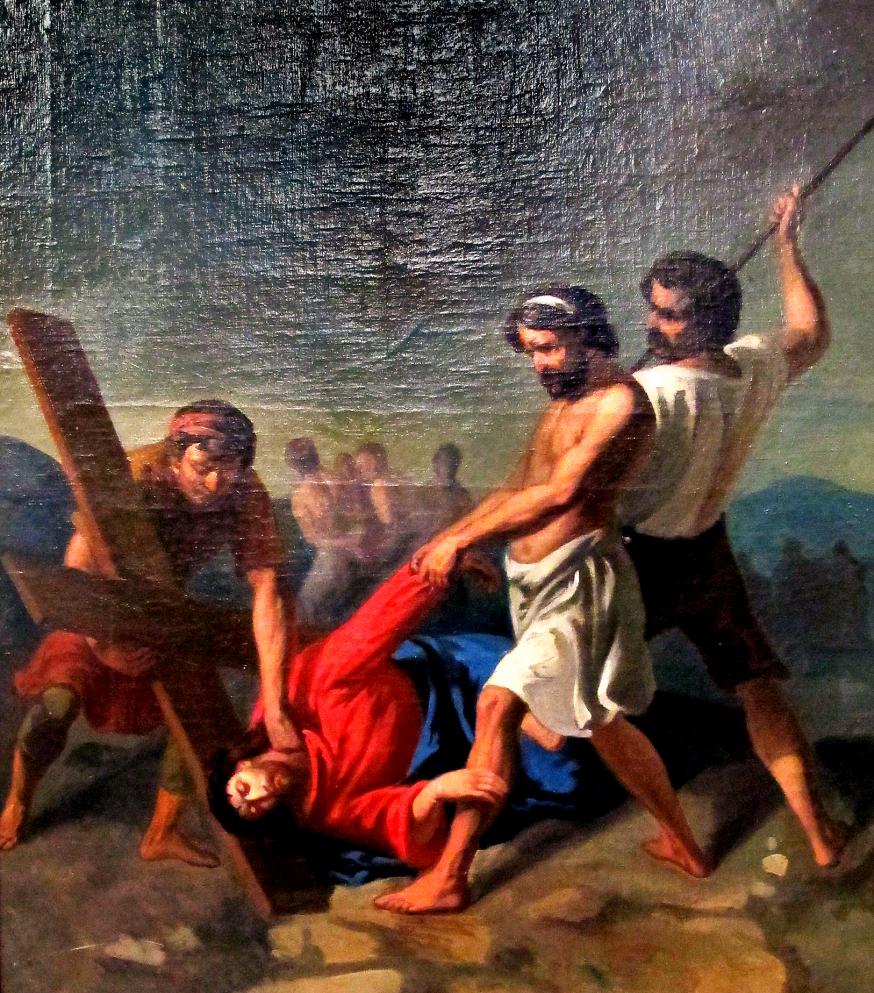 9de statie: Jezus valt voor de derde keer 