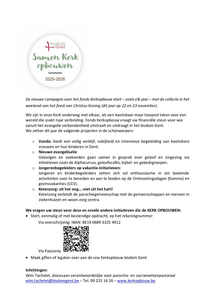 campagne Kerkopbouw 2025-2026 