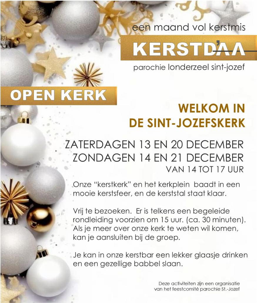 13, 14, 20 en 21 december - Open Kerk 