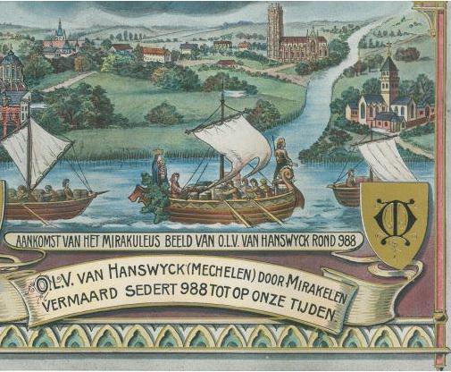 Aankomst van het miraculeuze beeld van Onze-Lieve-Vrouw van Hanswijk © Hanswijkbasiliek Aankomst van het miraculeuze beeld van Onze-Lieve-Vrouw van Hanswijk © Hanswijkbasiliek