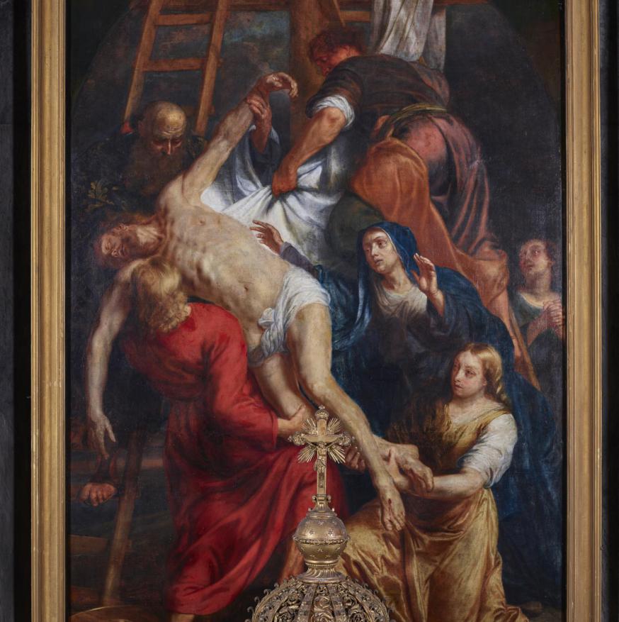 Afdoening van het kruis van Pieter Thys origineel © Geert De Bock