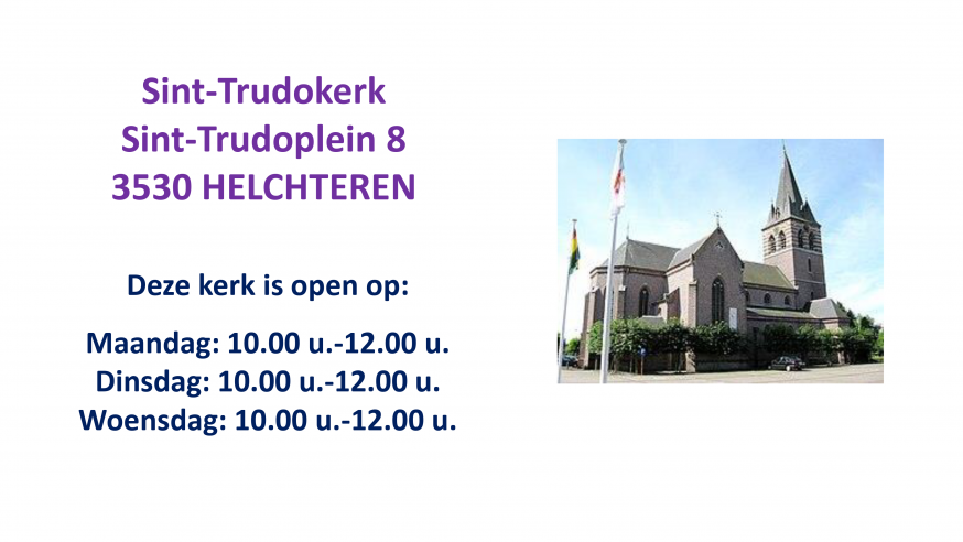 Affiche 'Open kerk' Helchteren 