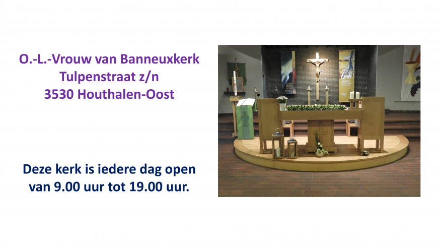 Affiche 'Open kerk' Houthalen-Oost 