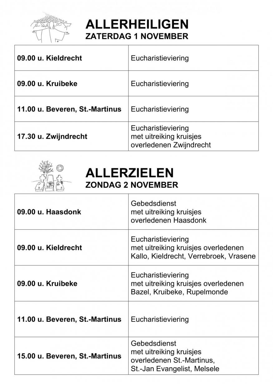 Allerheiligen - Allerzielen © Parochie De Goede Herder in BKZ