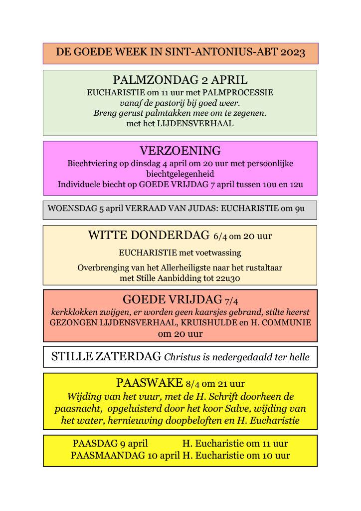 Affiche Goede Week 2023 