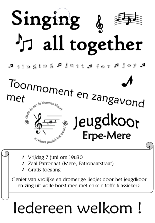 Affiche Zangavond Jeugdkoor 