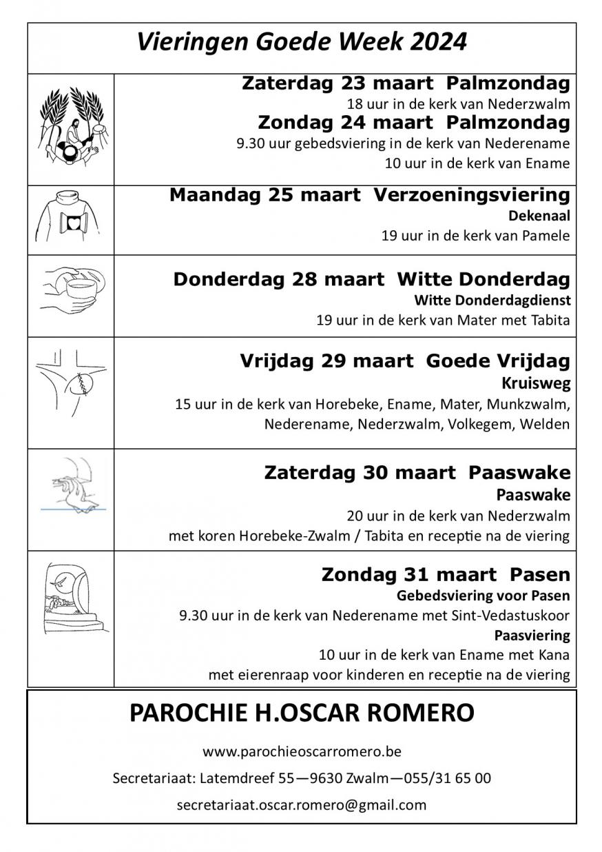 Goede Week en Pasen 2024 