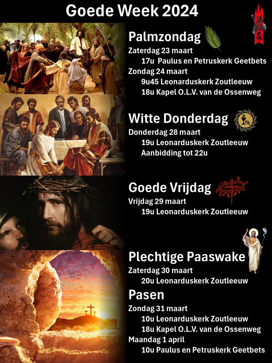 Goede week 2024 © Pastorale Zone Zoutleeuw - Geetbets