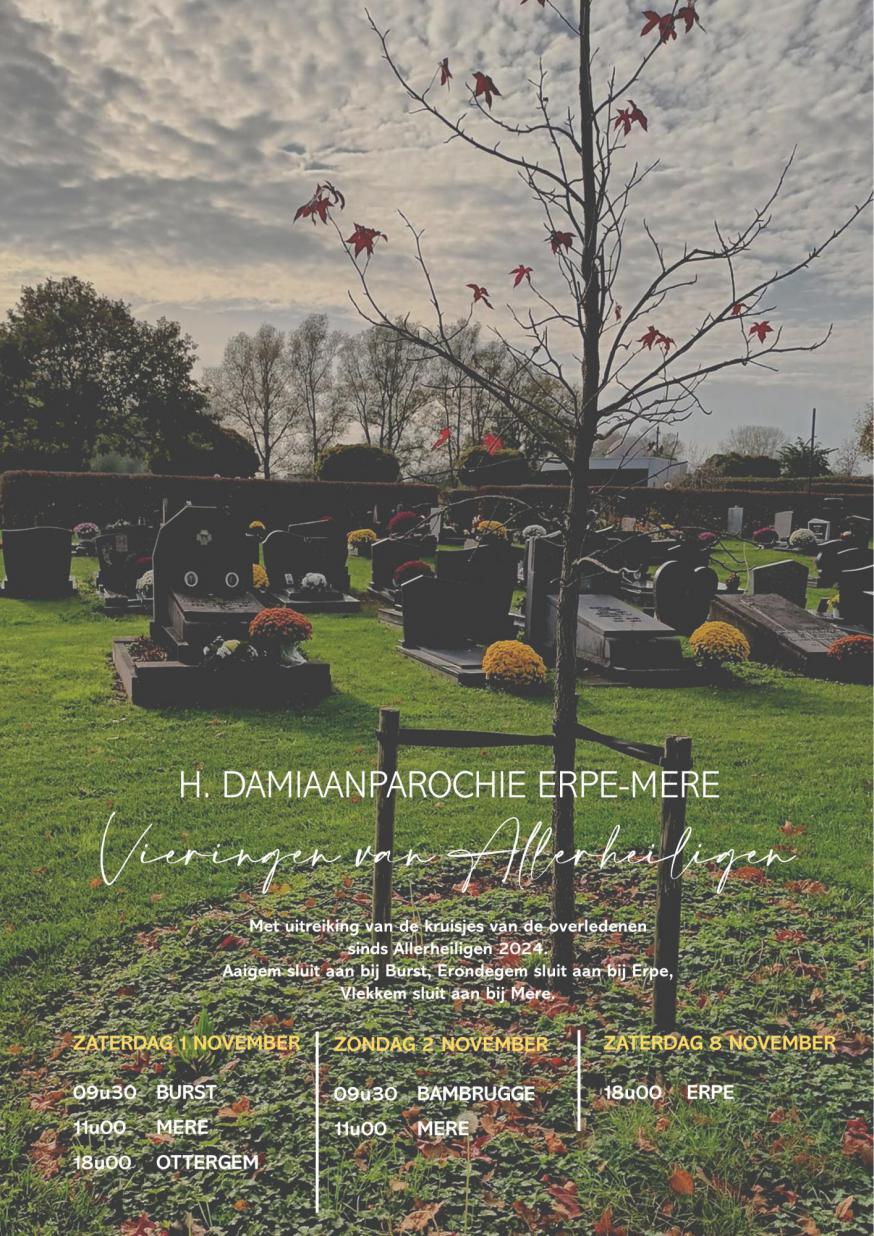 Affiche vieringen Allerheiligen 2025 