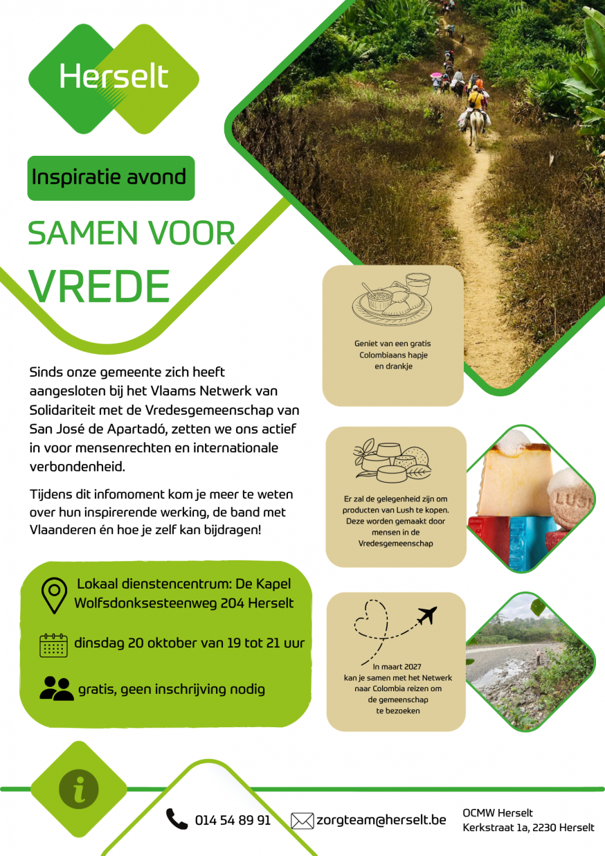 Affiche Samen voor vrede 