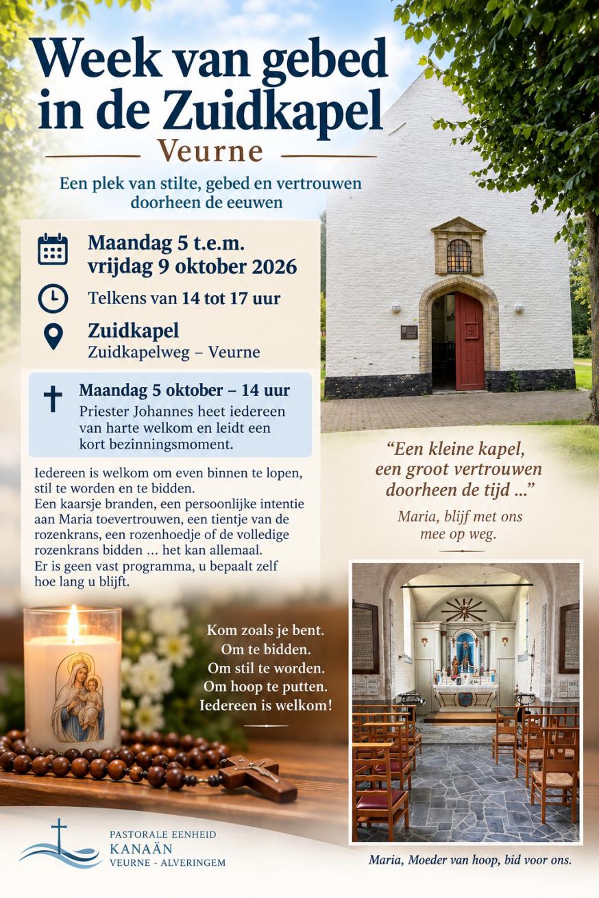 Zuidkapel van 5 tem 9 oktober © PVC