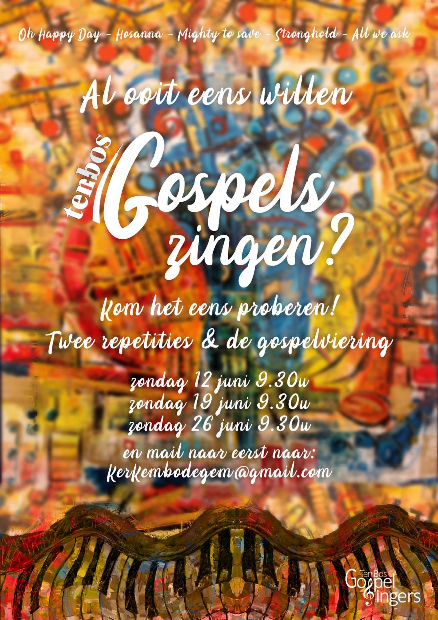 Gospels zingen op Ten Bos. (zondag 26 juni 2022) 