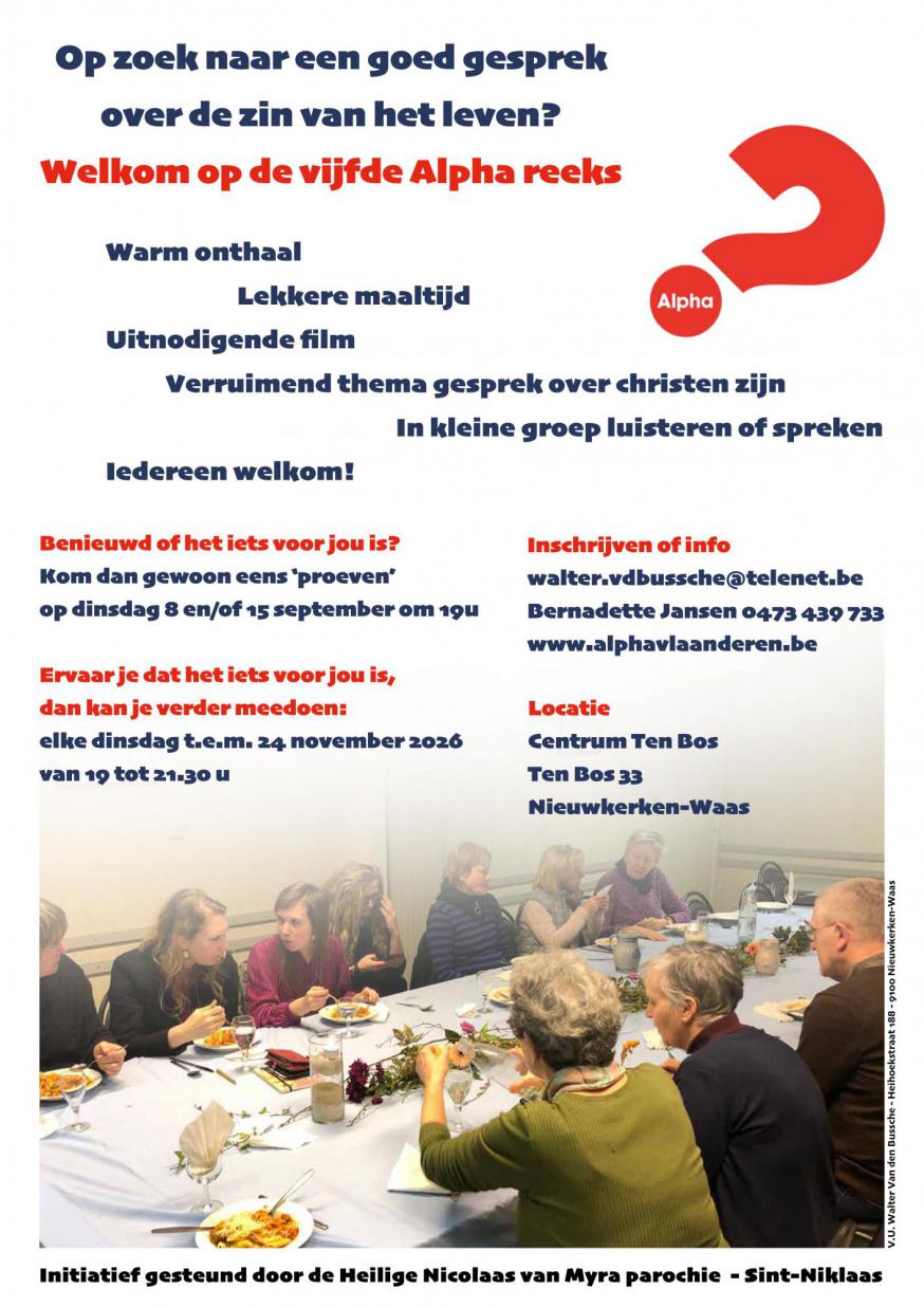 Alpha Sint-Niklaas (najaar 2026) © Alpha Vlaanderen