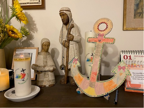 Anker bij familie Schelfhout-Joosten 