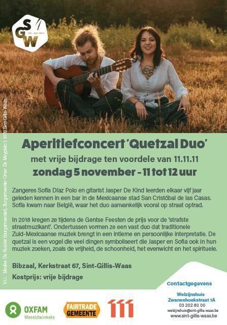 Aperitiefconcert Quetzal Duo 