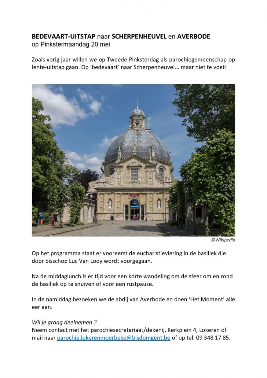 BEDEVAART-UITSTAP naar SCHERPENHEUVEL en AVERBODE op Pinkstermaandag 20 mei © Chris Geerts
