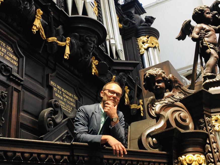 Bart Rodyns, de nieuwe titularis organist van de Antwerpse Sint-Pauluskerk  © RR